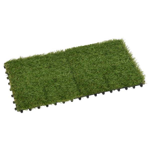 Kunstrasen 149031 22er Set Grün - Kunststoff - 30 x 1 x 30 cm