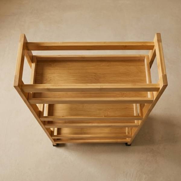 Badezimmerregal KLUK Beige - Bambus - 15 x 76 x 38 cm