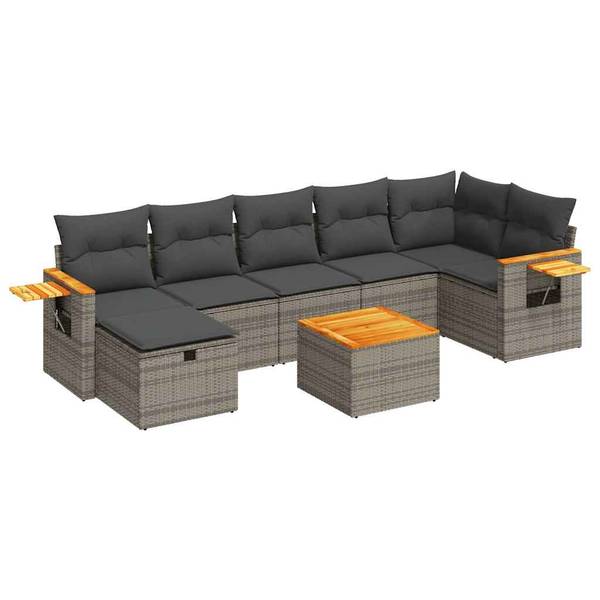 Garten-Lounge-Set 3036580-4 (8-teilig) Grau