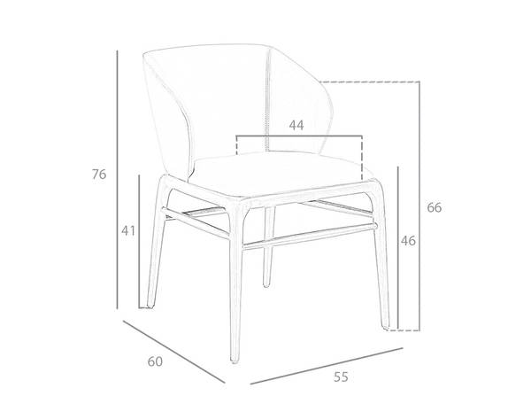 Stuhl 4065 Braun - Grau - Strukturstoff - Kunstleder - Kunstharz - 55 x 76 x 60 cm