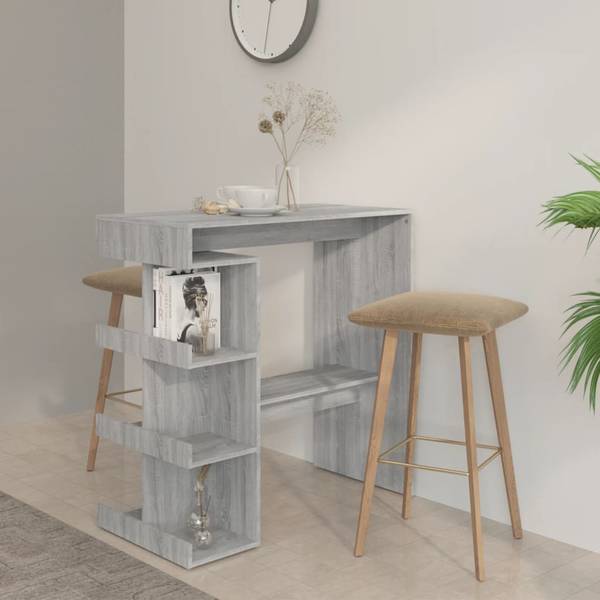 Bartisch XT427 Grau - Holz teilmassiv - 50 x 102 x 100 cm