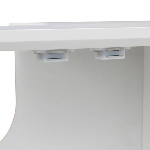 Meuble sous lavabo Noir - Blanc - Fer - 60 x 60 x 30 cm