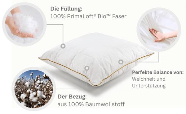 Kissen PRIMALOFT Weiß - Textil - 60 x 20 x 60 cm