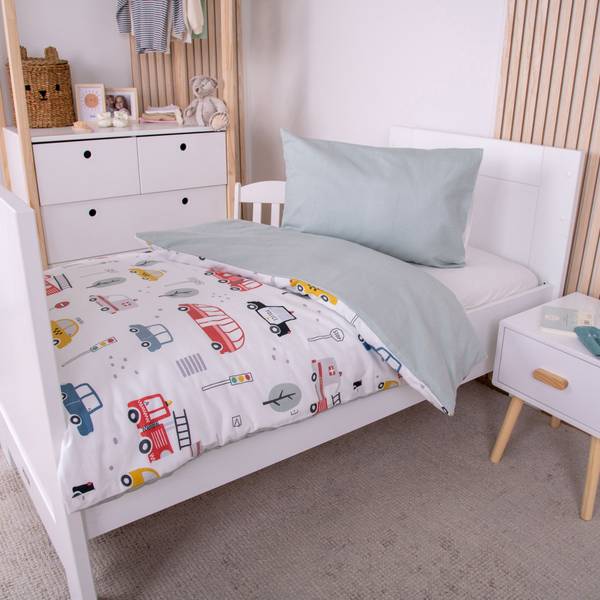 Kinder-Wendebettwäsche 210846 2-teilig Grau - Textil - 100 x 1 x 135 cm