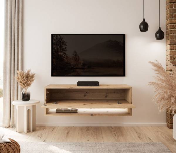 TV-Schrank CALANTE LOFT Braun - Holzwerkstoff - 90 x 30 x 35 cm