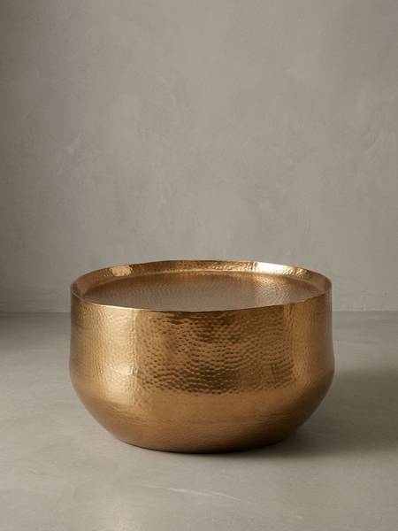 Couchtisch ANIENE mit Hammerschlag Gold