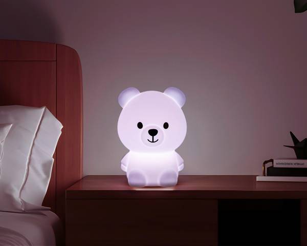 LED-Dekoleuchte BERLI Weiß - Kunststoff - 7 x 10 x 7 cm