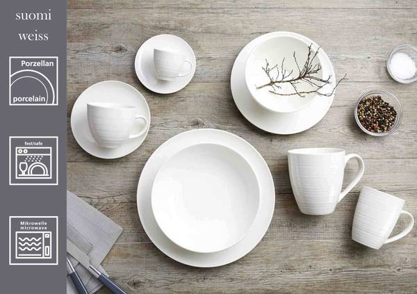 Kaffeeservice Suomi 18-teilig Beige