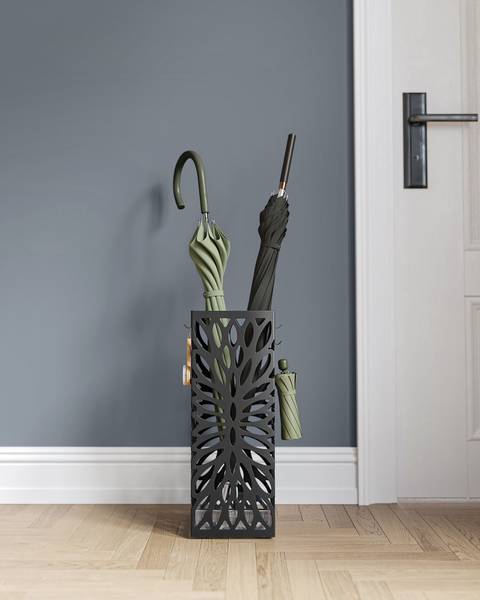 Porte-parapluies Saint-Domingue Noir - Matière plastique - 16 x 41 x 16 cm
