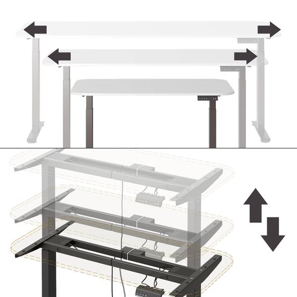Höhenverstellbares Schreibtisch 57977 Schwarz