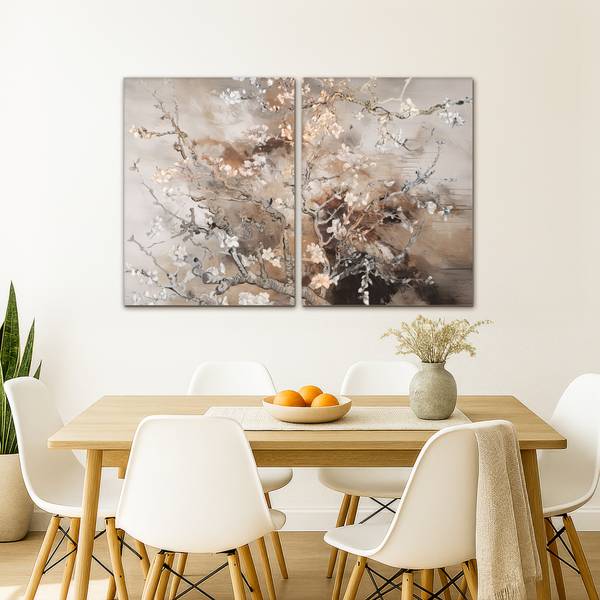 LEINWANDBILD Mandelblüte 2er Set 100 x 70 cm