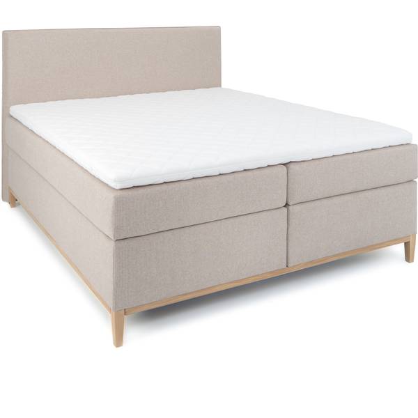 Boxspringbett Motala Beige - Eiche Dekor - Breite: 160 cm
