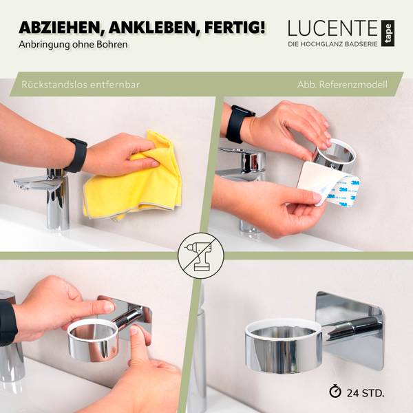 Toilettenbürste Lucente Tape 94081 Silber - Metall - 12 x 36 x 14 cm