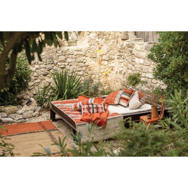 Bettläufer Zeff Eden Orange - Textil - 90 x 1 x 240 cm
