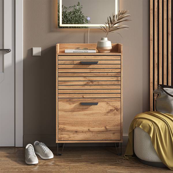 Schuhkipper Amber 55555 Braun - Holzwerkstoff - 60 x 100 x 25 cm