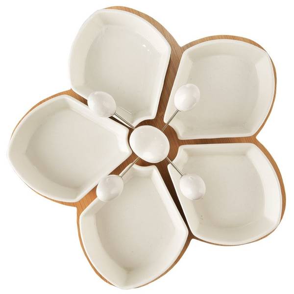Snackschalen 10-tlg. Set 129201 Weiß - Porzellan - 28 x 11 x 29 cm