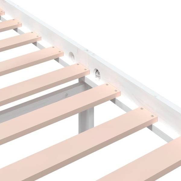 Massivholzbett XT 1859 Weiß - Massivholz - 106 x 70 x 206 cm
