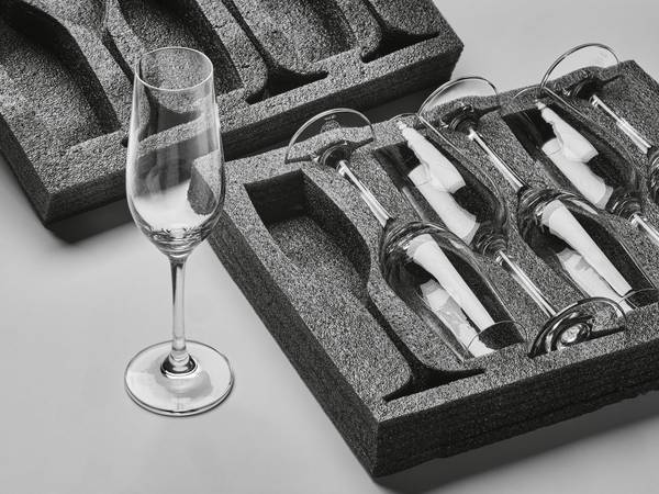 Champagnerflöte LAGOM 6er-Set Glas - 7 x 24 x 5 cm