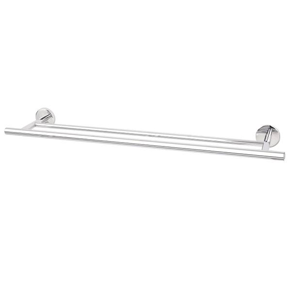 Badetuchstange Lucente inkl. Klebe Set Silber - Metall - 69 x 6 x 14 cm