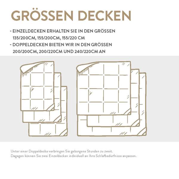 Daunendecke Bronze 135 x 200 cm