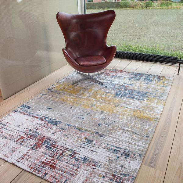 Kurzflorteppich Streaks Montauk Multi Baumwolle / Polyester - 170 x 240 cm
