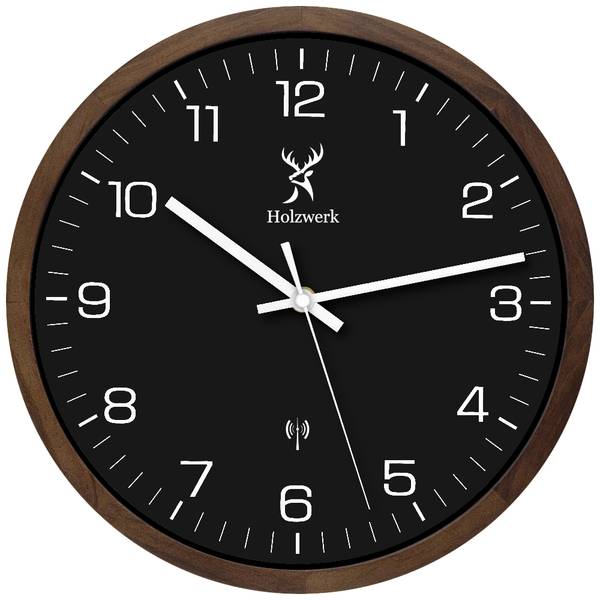 Funk-Wanduhr SEGEBERG Schwarz - Braun