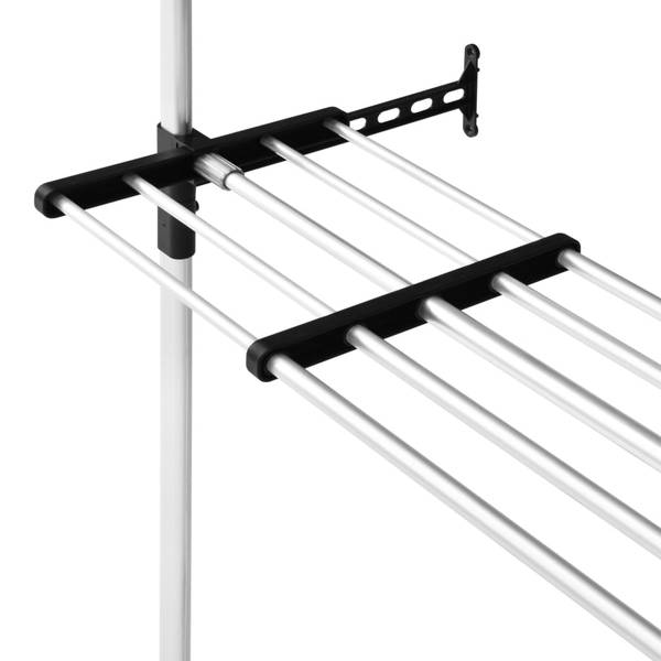 Teleskop-Garderobe XT1473 Silber - Metall - 40 x 300 x 115 cm