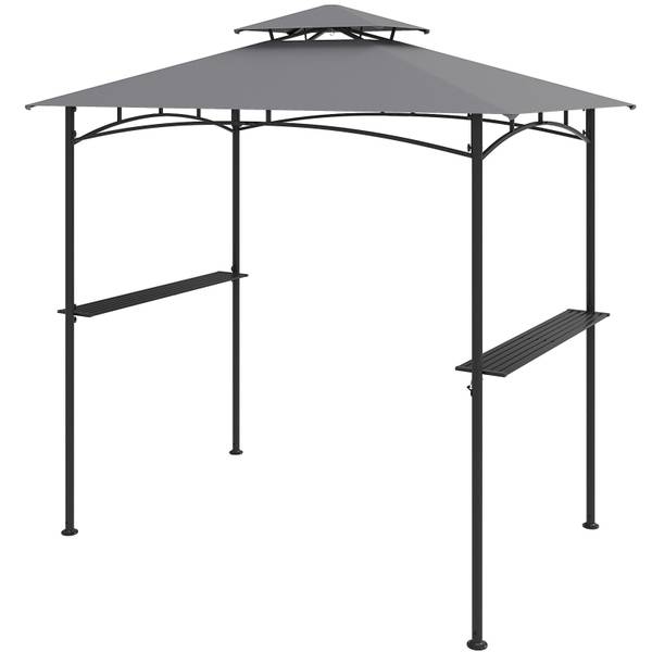 Grillpavillon ZB34509SDDE Grau - Metall - 150 x 250 x 242 cm