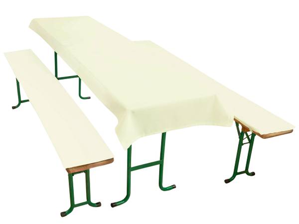 Bierbankauflagen 00000249 3er-Set Beige - Textil - 70 x 1 x 240 cm