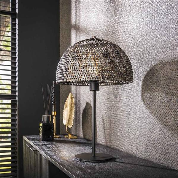 Tischleuchte Armor Open Schwarz - Metall - 35 x 55 x 35 cm