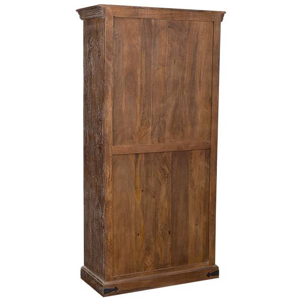 Schrank Aki Braun - Massivholz - 90 x 180 x 40 cm