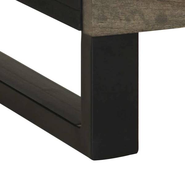 Nachttisch X4752 Schwarz - Massivholz - 33 x 62 x 50 cm