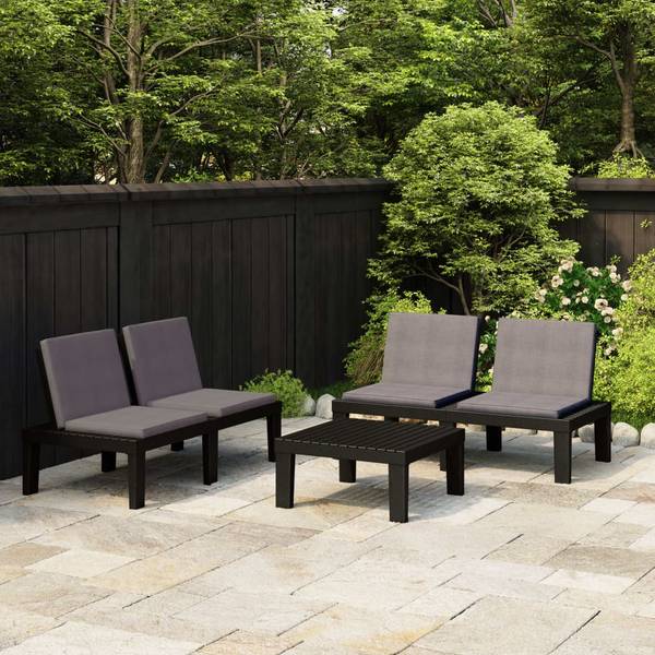 Garten-Lounge-Set 3006073 (3-teilig) Anthrazit - Grau