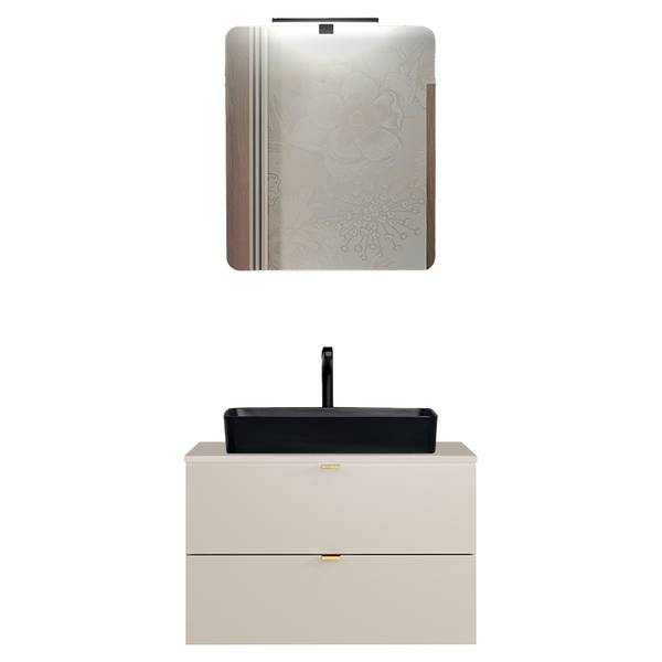 Badmöbel-Set DURANGO-56-141 2er-Set Beige - Holzwerkstoff - 125 x 200 x 47 cm