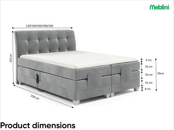 Boxspringbett DANTE Senfgelb