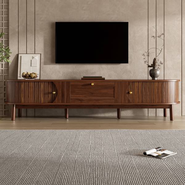 TV-meubel Coeus Ⅵ bruin - plaatmateriaal op houtbasis - 40 x 38 x 170 cm