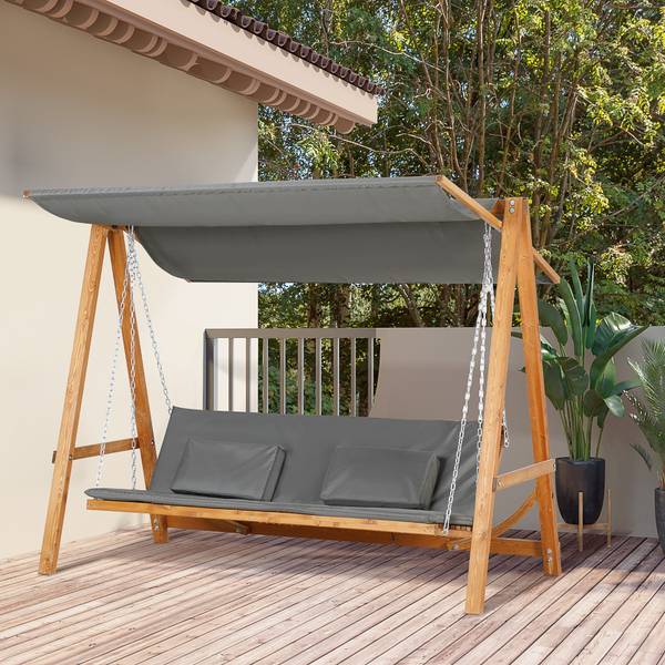 Hollywoodschaukel 84A-239 Massivholz - 130 x 180 x 226 cm