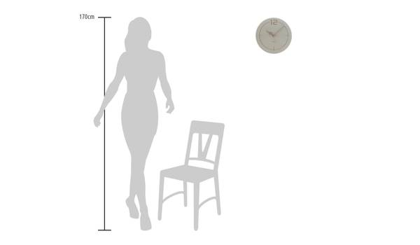 Wanduhr Wanduhren Co Grau - Holzwerkstoff - 29 x 29 x 1 cm