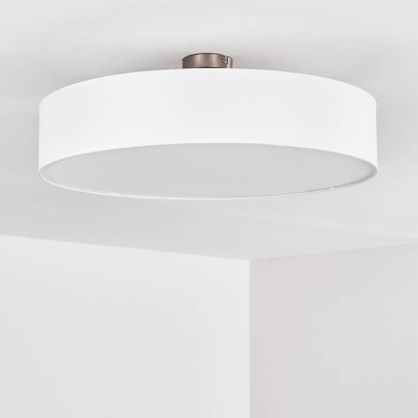 Deckenleuchte Mels Silber - Weiß - 63 x 22 x 63 cm