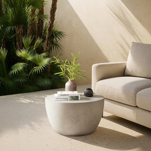 Couchtisch PARNU Grau - Stein - 64 x 39 x 64 cm