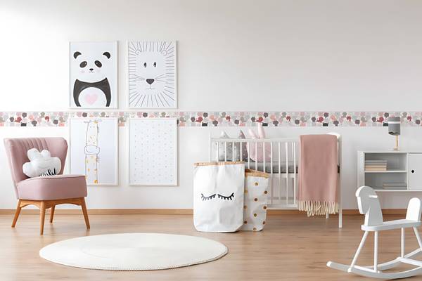 Bordüre 403741-GU Pink - Kunststoff - 15 x 500 x 1 cm
