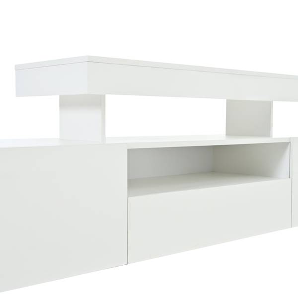 Meuble TV Endymion Ⅱ Blanc - Bois manufacturé - 37 x 53 x 192 cm