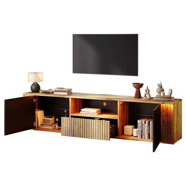 TV-Schrank Astraios Ⅹ Schwarz - Holz
