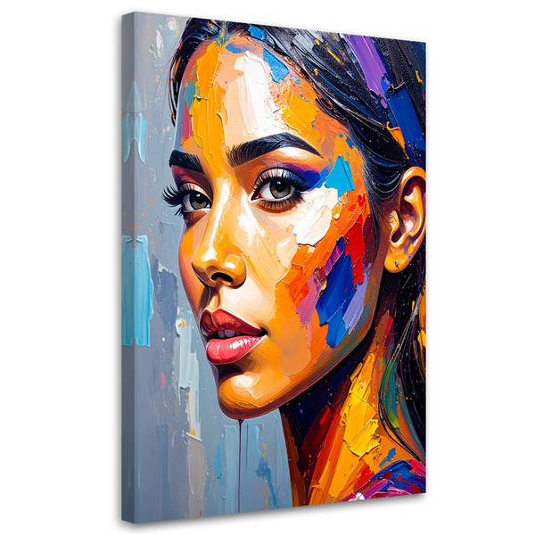 Wandbild gesicht einer schönen frau 60 x 90 cm