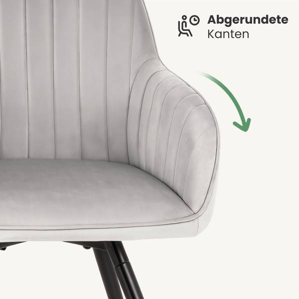CHAISE TURNO Lot de 2 Gris
