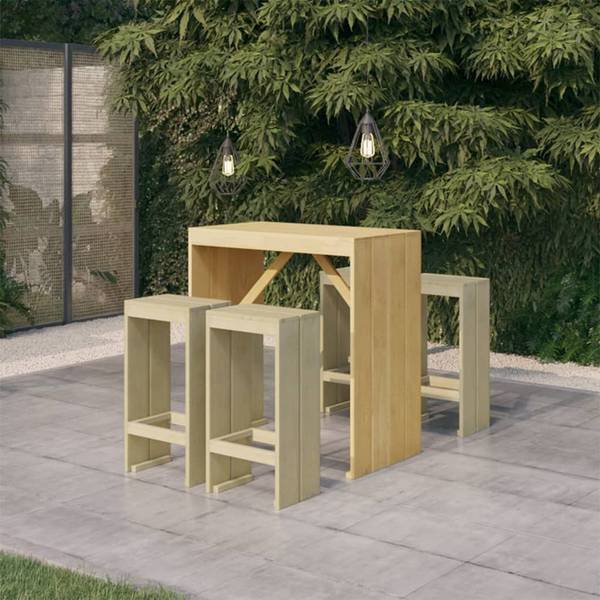 Garten Bar Set (5-teilig) 3096634 Braun - Kiefer - 60 x 110 x 100 cm