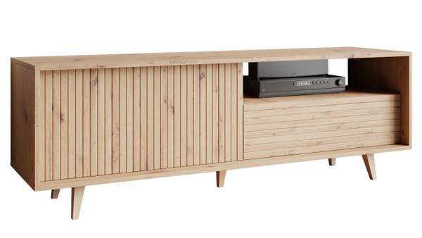 TV-Lowboard Ferido 1K1SZ Braun - Holzwerkstoff - 152 x 52 x 40 cm