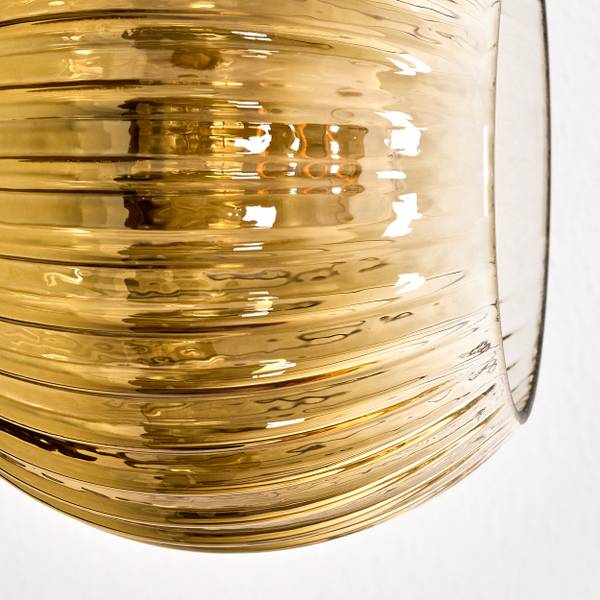 Stehlampe Cesaro Gold - Aluminium - Klarglas - 36 x 160 x 95 cm