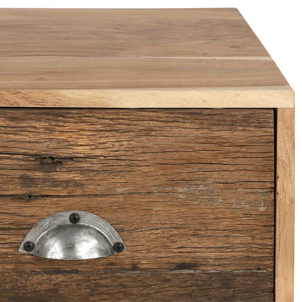 TV-Lowboard Braun - Samt - Akazie - Stahl - 50 x 40 x 110 cm