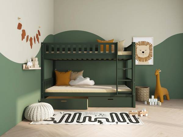 Etagenbett Viggo Grün